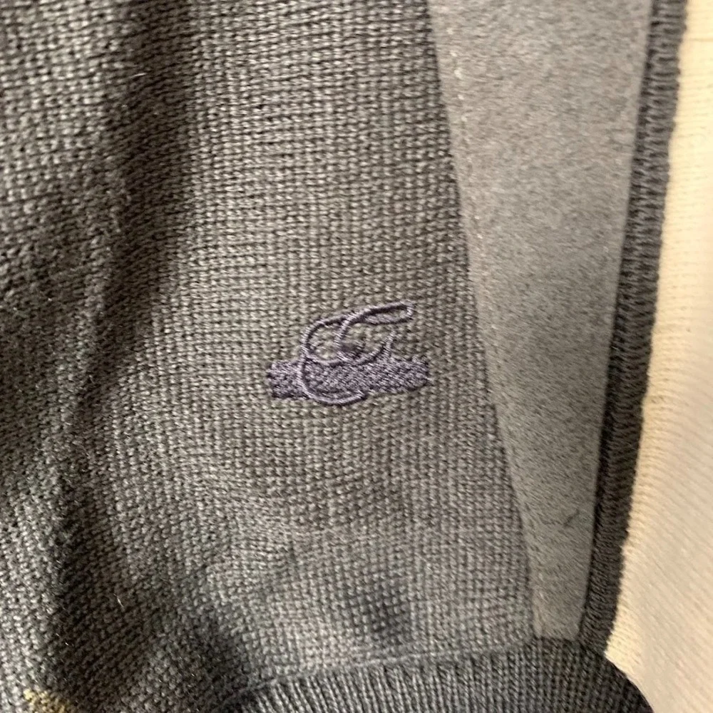 Vintage Gabicci Knit Striped Jumper‎ Sweater V-Neck Men's Large Wool Blend